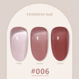 Vendeeni 24 Colors Jelly Transparent Gel Nail Polish Nude Pink Skin Color UV Soak Off Gel Varnish Jade Nail Art Gel Lacquer 15ml