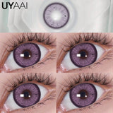 UYAAI Cosplay Color Contact Lenses for Eyes Anime Red Lenses Cosmetics Black Colored Lenses Halloween White Large Diameter Lens