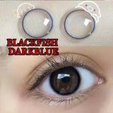 Soft Colored Contact Lens Mate Case Portable Eye Lenses Box Travel Kits Blackfish Darkblue