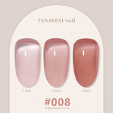 Vendeeni 24 Colors Jelly Transparent Gel Nail Polish Nude Pink Skin Color UV Soak Off Gel Varnish Jade Nail Art Gel Lacquer 15ml