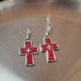 New Korean Fashion Vintage Cross Crystal Hoop Earrings For Women Goth Charms Cute Punk y2k Jewelry Accessories