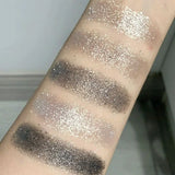 9 Colors Punk Smokey Matte Glitter Eyeshadow Palette Cool Toned Gray Black Eye Pigment Palett Shimmer Eye Shadow Makeup Palette
