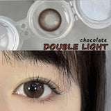 Eyes Colour Contact Lens Mate Case Water Container Travel Kit Box Doublelight Choco