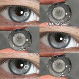 2PCS New Gray Prescription Contact Lenses Fashion Pupils Cosmetics Eye Color Lenses Myopia Colored Contact Lenses Brown