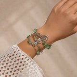 3pcs Retro Bohemian Style Beaded Bracelet Set Ethnic Style Dragonfly Star Pendant Women's Multi-Layer Chain Gravel Bangle