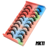Lashes 3D Mink Lashes Fluffy Reusable Lashes Mink False Eyelashes Soft Wispy Natural Cross Eyelash Extension Makeup