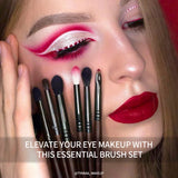 Cosmetic 2/6 pcs Makeup Eye Shadow Brush Set Goat Hair Tool Ultra Soft Make Up Tapered Blender Diffuse Kit Cut Crease Brush
