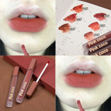 6 Colors Velvet Matte Lipgloss Waterproof Long Lasting Sexy Non-Stick Cup Lip Glaze Makeup Beauty Lips Cheek Rouge Tint Cosmetic