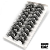 Lashes 5/10 Pairs 3D Faux Mink Lashes Fluffy Soft Wispy Volume Natural long False Eyelashes Reusable Eyelashs Makeup