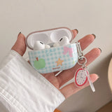 korea lovely green apple bow plaid for airpods 4 2024 earphone case for airpods 1 2 3 pro 2 soft silicone protection cover coque