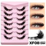 Cat Eye Lashes Half Lashes Soft Natural Faux Mink Eyelashes Fake Lashes Natural Look Wispy Winged End Eye Elongated