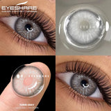 EYESHARE 1pair Natural Color Contact Lenses for Eyes Fashion Blue Lenses Gray Pupils Brown Lenses Yearly Cosmetic Green Contacts