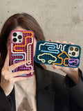 Funny Sensory Activity Board Silicone Decompression Phone Case For iPhone 16 15 14 13 12 11 Pro Max Soft Back Cover