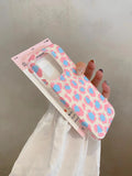 Cute Pink Leopard Print Phone Case for IPhone 16 15 14 Pro Max 13 16Pro 15Pro 14Pro Green Leopard Stylish Lovely Soft Cover Case