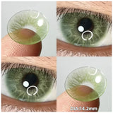 Prescription Contact Lenses Myopia Lenses with Diopters Green Pupils Color Contact Lenses for Eyes Blue Lens 1 Pair/2pcs