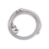 1.2mm Basic Stainless Steel Choker Fashion Simple Square Snake Bone Chain Necklace For Men Trendy Jewelry Accessories