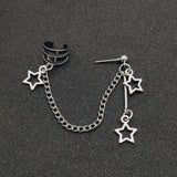 Personalized Fashion Chain Star Earrings Pendant C Ear Cuff Non Piercing Ear Ear Clip Men Women Party Punk Earrings Jewelry Gift