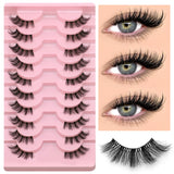 Half Lashes Half Lashes Soft Natural Clear Band Lashes Natural Look Faux Mink Wispy Mink Eyelashes Extension Makeup