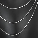 1.2mm Basic Stainless Steel Choker Fashion Simple Square Snake Bone Chain Necklace For Men Trendy Jewelry Accessories