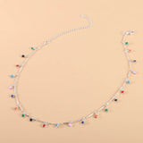 Fashion Simple Candy Color Tassel Necklace for Women Aesthetic All-match Pendant Jewelry Choker Neck Accessories Gift Chain
