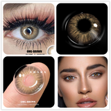 Natural Contact Colored Lenses For Eyes Mocha Green 1Pair Multicolor Lens Soft Yearly Pupils Beauty