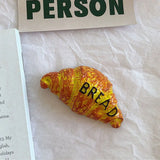 3D Fridge Magnets with Magnet Backing and Simulated Bread Design for Notifications and Decoration Simulated Food Fridge Magnets