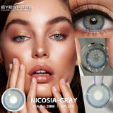 EYESHARE 1pair Natural Color Contact Lenses for Eyes Fashion Blue Lenses Gray Pupils Brown Lenses Yearly Cosmetic Green Contacts