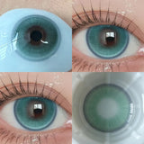 New 1Pair Fashion Big Lenses Myopia Colored Contact Lenses for Eyes Beauty Blue Eyes Lenses Green Pupils Brown Grey Lens