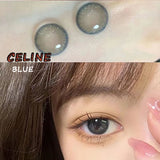 Soft Colored Contact Lens Mate Case Portable Eye Lenses Box Travel Kits Celine Blue
