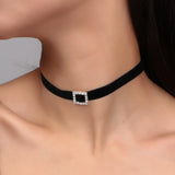 Fashion Sexy Black Velvet Chokers Necklaces Punk Style Statement Crystal Love Hearts Necklace For Women Party Jewelry