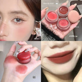 Matte Lip Mud Blush Multipurpose Makeup Waterproof Clay Lipstick Longlasting Non-stick Cup Red Lip Tint Pigment Mousse Cosmetics