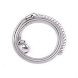 1.2mm Basic Stainless Steel Choker Fashion Simple Square Snake Bone Chain Necklace For Men Trendy Jewelry Accessories