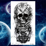 Large Lion Temporary Tattoos For Women Men Tiger Wolf Vampire Forest Flower Crown Compass Fake Tattoo Sticker Arm Body Tatoos
