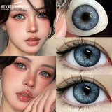 EYESHARE 1Pair New Colored Contact Lenses for Eyes Brown Lenses Green Eye Lenses Gray Pupils Yearly Cosmetic Eye Contact Lens