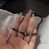 Chocker Gothic Punk Style Black Fake Leather Choker Necklaces Women Crew Neck Necklace Female Party Jewelry Party Gifts Trinkets