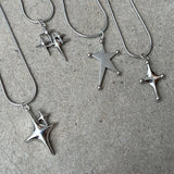 Y2K Star Pendant Frosted Beads Necklace For Women Korean Fashion Whole Titanium Steel Snake Chain Necklaces Jewelry Accessories