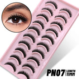 Lashes 5/10 Pairs 3D Faux Mink Lashes Fluffy Soft Wispy Volume Natural long False Eyelashes Reusable Eyelashs Makeup