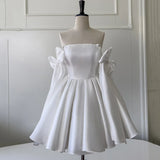 French Elegant Retro Lace-up Bow Straps Sleeveless High Waist Slim A-line Birthday Banquet Evening Short Dress For Women Summer