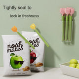 Tulip Shape Magnetic Sealing Clip Sealer Refrigerator Food Bag Clip Moisture-proof Fresh-keeping Clip Milk Powder Snack Clip