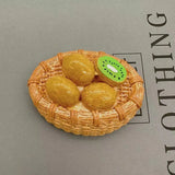 3D Fridge Magnets with Magnet Backing and Simulated Bread Design for Notifications and Decoration Simulated Food Fridge Magnets