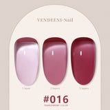 Vendeeni 24 Colors Jelly Transparent Gel Nail Polish Nude Pink Skin Color UV Soak Off Gel Varnish Jade Nail Art Gel Lacquer 15ml