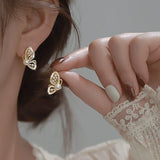 New Trend Simulation Pearl Long Earrings Women's Flower Rhinestone Wedding Pendant Earrings Fashion Korean Jewelry Earrings