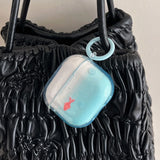 Korea lovely transparent gradient goldfish koi soft earphone case for airpods 4 pro 2 3nd protection cover coque cute pendant