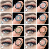 2Pcs Color Contact Lenses For Eyes Natural Colored Lens Yearly Cosmetic With Box