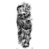 Full-arm Tattoo Stickers With The Crown Of The Virgin Of Jesus And Lion Waterproof Tattoo Stickers