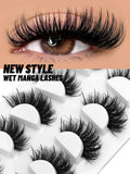 Fluffy Eyelashes 3D Mink False Lashes Fluffy Soft Cross Manga Lashes Wispy Volume Mink Lashes Dramatic Makeup