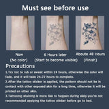New Lightning Hand Back Herbal Juice Tattoo Stickers Waterproof Semi-Permanent Fake Tattoo Arms Legs Lasting Men Women Tatuajes
