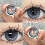 2Pcs New Pattern Color Colored Contact Soft Circular Lenses Beauty Pupil Blue Series Eyes Makeup Blue High Quality