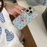 Cute Cherry Pattern Luxury Phone Case for IPhone 15 13 14 16 Pro Max 15pro 16pro 14pro 13pro Lovely Shockproof Case Cover Fundas