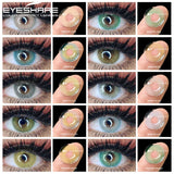 Eyeshare Colored Contact Lenses Eyes Natural 2Pcs Cosmetic Blue Green Lens Beautiful Pupil Yearly